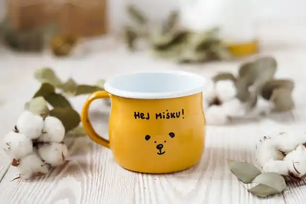 Oferta Emaliowany Kubek Hej Miśku!