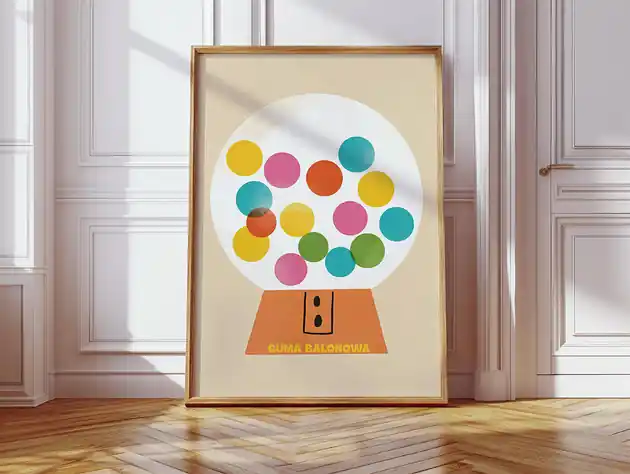 Plakat Guma balonowa Zniżka