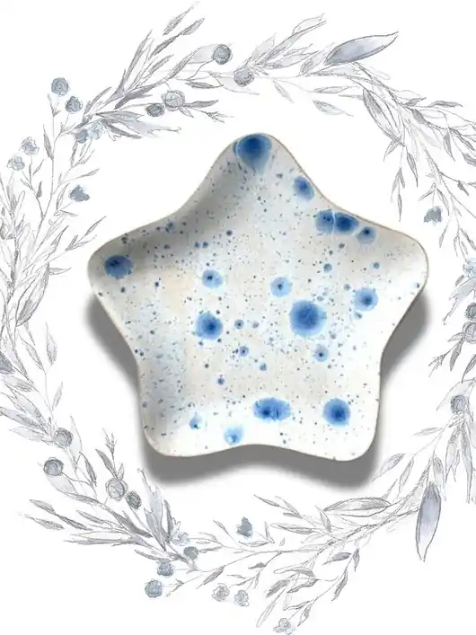 Talerz ceramiczny Nakrapiana gwiazdka Zniżka