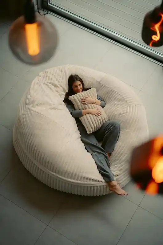 Pufa XXL w stylu Sako od Milsen Design 23 Niska cena