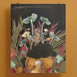 Plakat - kolaż - Córka Grzybów Taniej