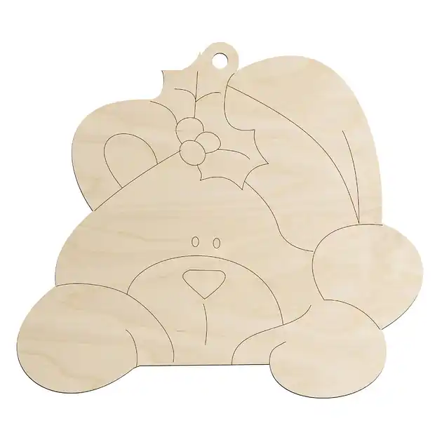 Oferta limitowana Zawieszki Drewniany Miś Misiek Sklejka 10szt Dekoracja Świąteczna Decoupage
