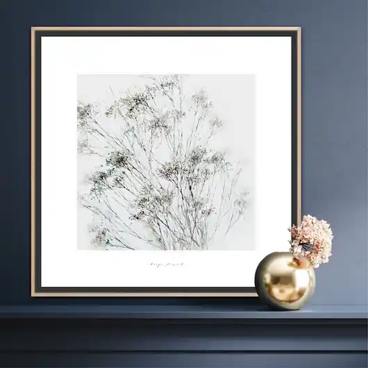 Bestseller Gipsówka kwiaty obraz do domu / Fine Art Pint