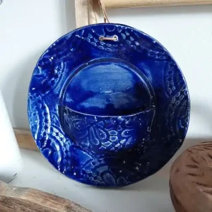 Cena promocyjna Ceramiczna dekoracja ścienna kobaltowa