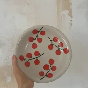Najlepsza cena Talerz głęboki w pomidorki ceramika