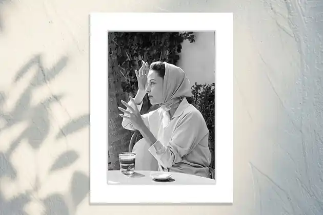 Fotografia z passe-partout Kobieta w chuście Zniżka