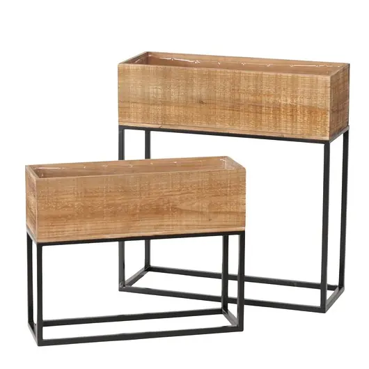 Kwietnik drewniany na metalowej podstawie 5925x21x55 cm FLORBEDO Ekspresowa dostawa