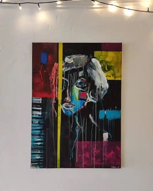 Obraz na zamówienie kupującego - abstrakcyjna kobieta - 70x50 cm Szybka dostawa