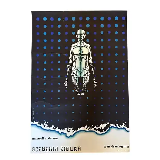 Nie przegap Plakat teatralny SCENERIA ZIMOWA, aut. Roman Cieślewicz, 1969 r