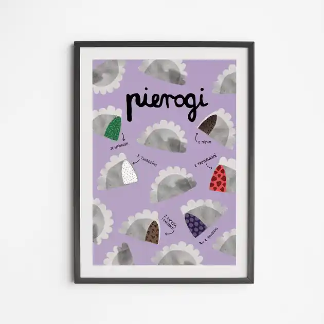 Dostępne od ręki Plakat Pierogi Fioletowe