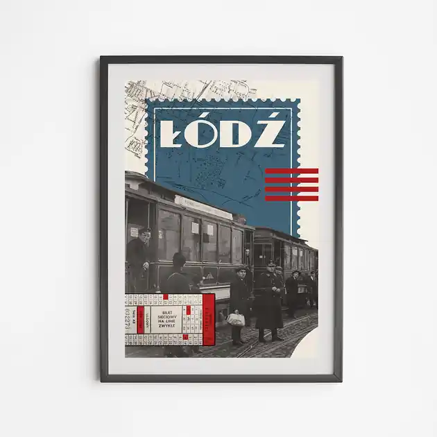 Dodaj do koszyka Plakat Łódź Tramwaj Kolaż