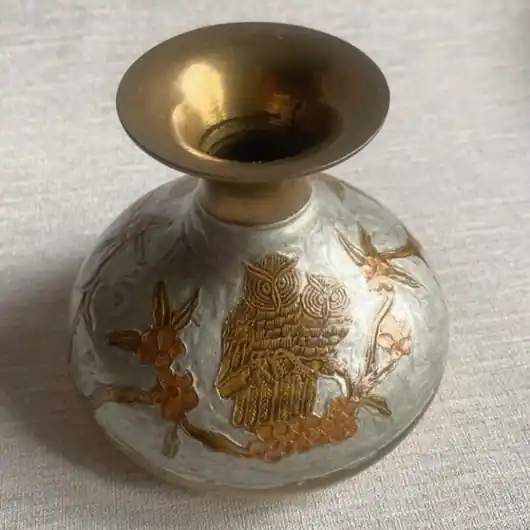 Nowy Indyjski Mosiężny dzbanek cloisonn
