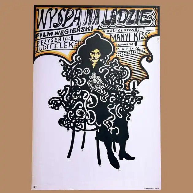 Plakat do filmu WYSPA NA LĄDZIE aut. Franciszek Starowieyski, 1969 r Hit sprzedaży
