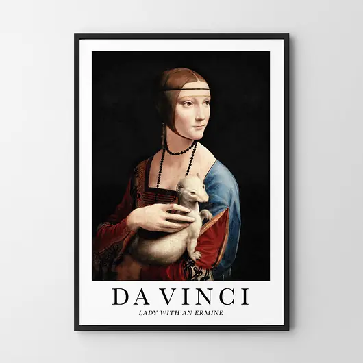 Plakat Dama z Łasiczką w klasycznym wydaniu Zamów dziś