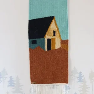 Nowość Ręcznie tkany kilim - wełniana makatka - MAZURSKIA OBORA