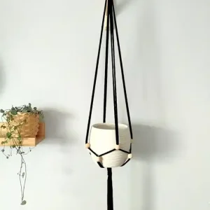 Czarny kwietnik regulowany na doniczkę- japandi, modern boho Oferta czasowa
