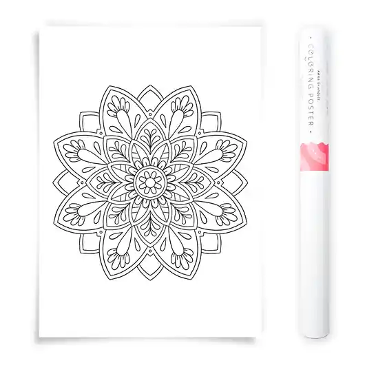 Ekspresowa dostawa Plakat do Kolorowania Mandala 50x70cm