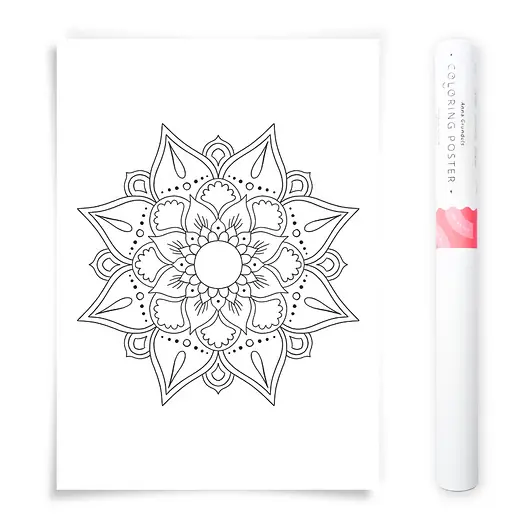 Okazja Plakat do Kolorowania Mandala 50x70cm