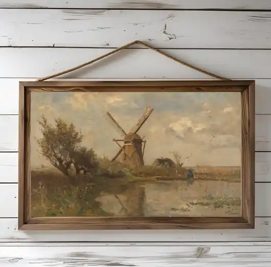 Najlepsza cena PLAKAT dawne malarstwo krajobraz wiejski pejzaż