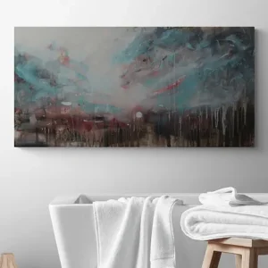 Obraz na zamówienie kupującego - abstrakcyjny pejzaż - 50x100 cm Zamów dziś