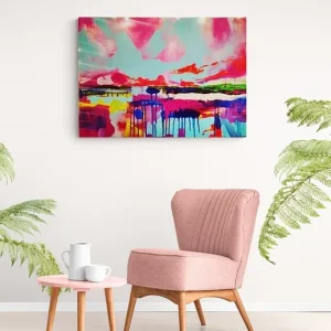 Ekspresowa dostawa Obraz na zamówienie kupującego - abstrakcyjny pejzaż - 50x70 cm