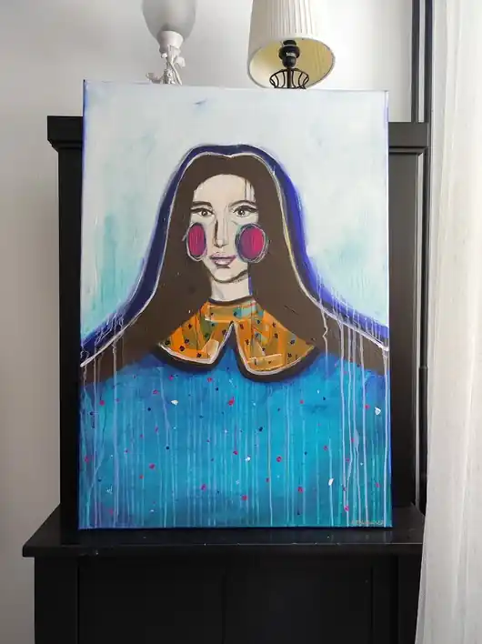 Obraz na zamówienie kupującego - Pani Zima - 100x70 cm Tani