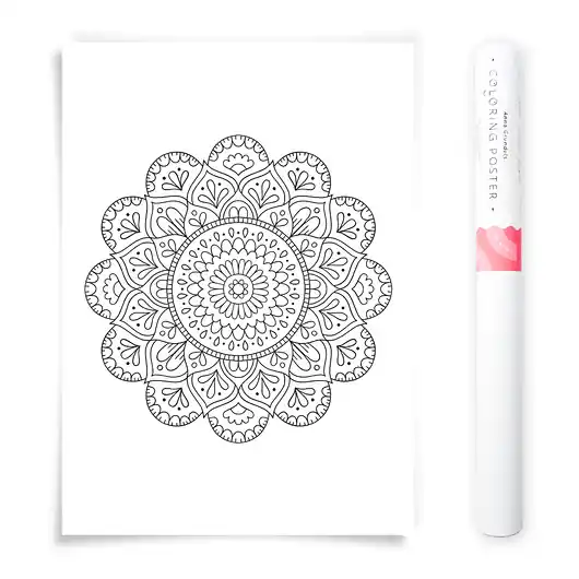 Szybka wysyłka Plakat do Kolorowania Mandala 50x70cm
