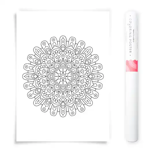 Okazja Plakat do Kolorowania Mandala 50x70cm