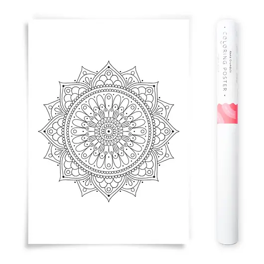 Okazja Plakat do Kolorowania Mandala 50x70cm