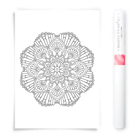 Rabat Plakat do Kolorowania Mandala 50x70cm