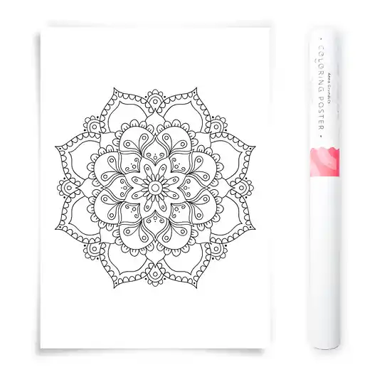 Plakat do Kolorowania Mandala 50x70cm Nowość