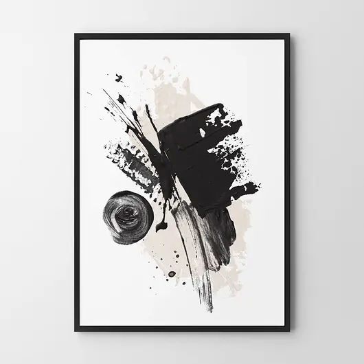 Do wyczerpania zapasów Plakat Abstrakcja biało-czarna - różne formaty