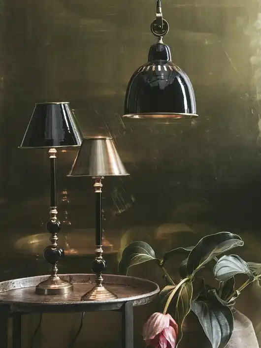 Okazja Lampa wisząca Cleveland Black & Brass w stylu industrialnym