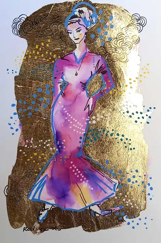 Zamów dziś Morticia - akwarela 16x24 cm unikat