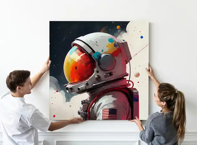 Dodaj do koszyka Astronauta - obraz na płótnie kwdrat