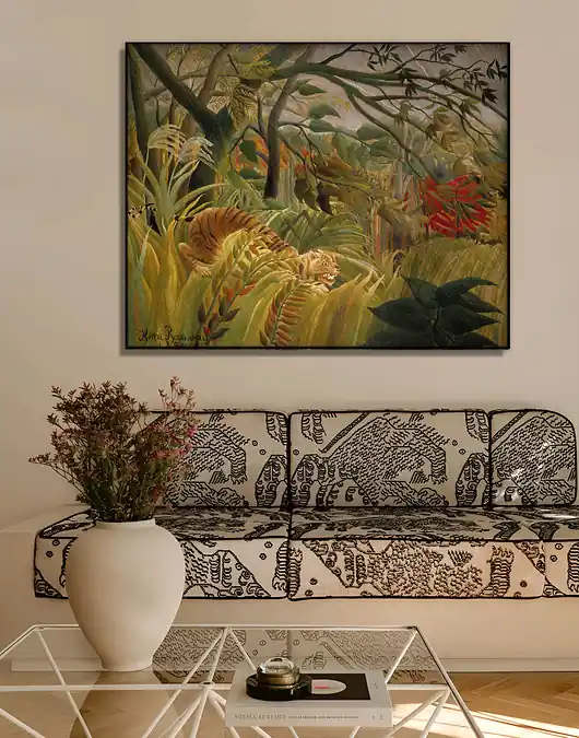 Henri Rousseau - Tygrys podczas burzy tropikalnej - obraz lub plakat Oferta czasowa