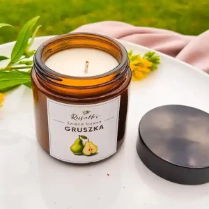 Dodaj do koszyka GRUSZKA Świeca sojowa, letni świeży owocowy zapach, dekoracja do domu