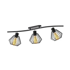 Czarna 3-płomienna lampa sufitowa z regulacją RYGA LOFT Dostępne od ręki