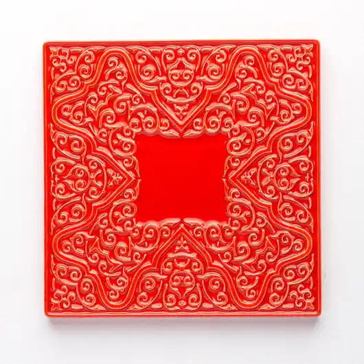 Premium Kafel XL wz.OSTINATO,15cm x 15cm, pomarańczowo-czerwony, kafle