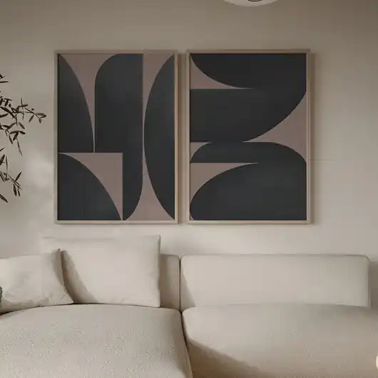 Zestaw dwóch plakatów black abstract Oferta