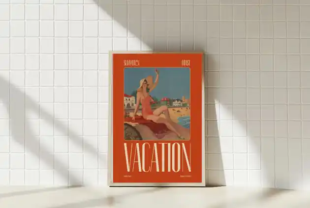 TRAVEL POSTER retro poster wakacje lato dekoracja ścienna Nie przegap