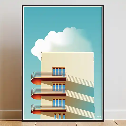 Dom Powstańca Śląskiego - plakat z moderną z Katowic Hit cenowy
