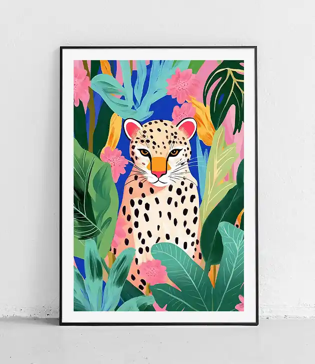 Plakat - Leopard w Tropikalnym Ogrodzie Szybka wysyłka