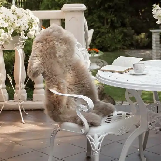 Niska cena Skóra owcza naturalna Beżowa dywan naturalny beż cappuccino narzuta