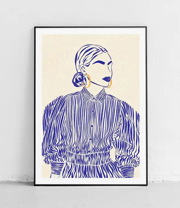 Obniżka ceny Plakat Nowoczesna Elegancja w Pasiaku