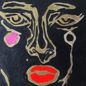 Kolorowy obraz portret czarna twarz Szybka dostawa