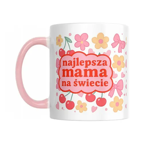 Kubek na Dzień Mamy Najlepsza Mama na Świecie kwiaty Popularny