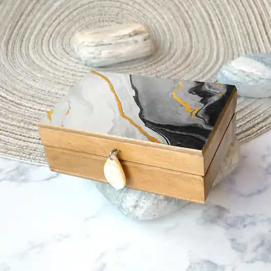 Bezpieczna płatność ‘‘MARBLE CLASSICA" unikatowa szkatułka na biżuterię