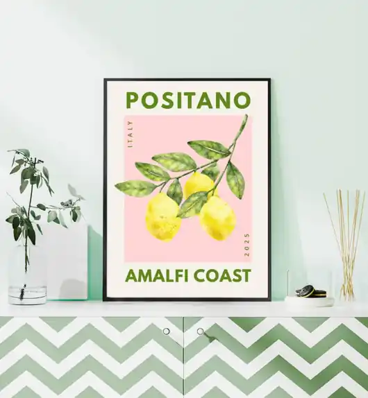 TRAVEL POSTER Positano Amalfi Włochy dekoracja ścienna Tani