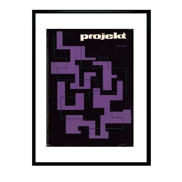 Plakat Oprawiona okładka czasopisma PROJEKT, nr 2/1963, aut. Zenon Januszewski Nowość